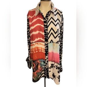 John Mark Boho Sheer Tunic - Large